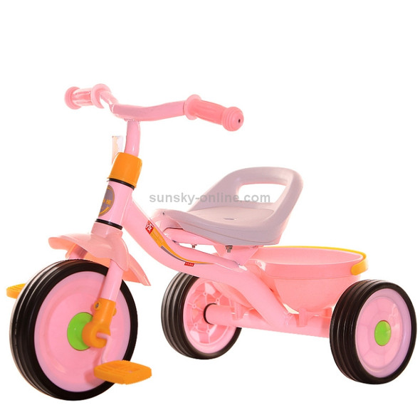 Children Three Wheel Balance Bike Scooter Portable Bike No Foot Pedal Bicycle Baby Walker Car(Pink)