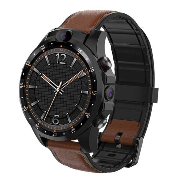 V9 3G+32G 1.6 inch IPS Screen IP67 Life Waterproof 4G Smart Watch, Support Heart Rate Monitoring / Message Notification / Phone Call / Dual Cameras (Brown)
