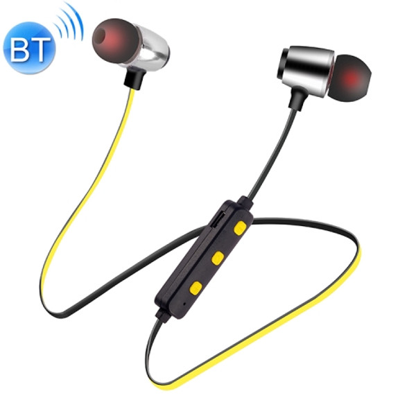 L7 Sport Metal Magnetic Stereo Bluetooth 5.0 Wireless Headset(Yellow)