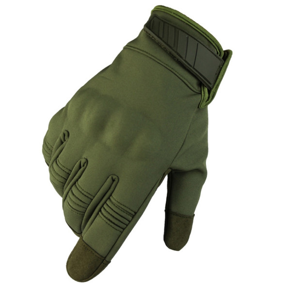 A24 Windproof Anti-Skid Wear-Resistant Warm Gloves For Outdoor Motorcycle Riding, Size: L(Army Green)