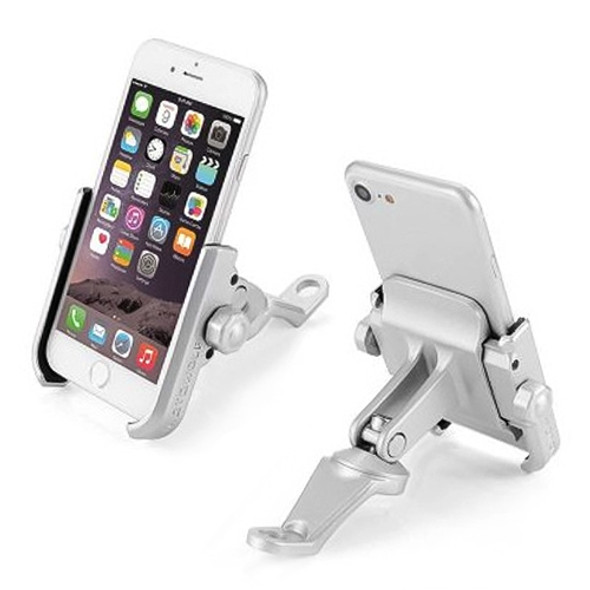 Motorcycle Rear View Mirror Aluminum Alloy Phone Bracket, Suitable for 4-6 inch Device(Silver)