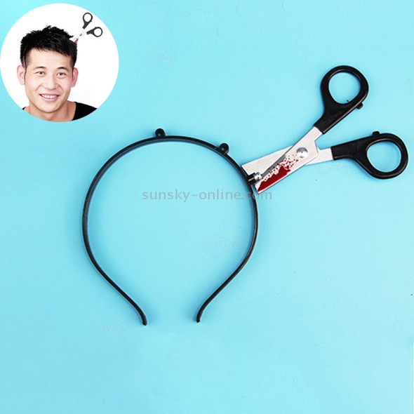 Halloween Costume Party Whole Horror Wear Head Props Scissors Hair Hoop Game Show Supplies