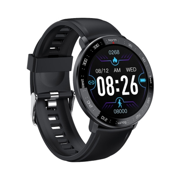 ZL03 1.3 inch IPS Color Screen IP67 Waterproof Smart Watch, Support Sleep Monitor / Heart Rate Monitor / Blood Pressure Monitor, Style: Silicone Strap(Black)