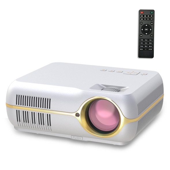 DH-A10 5.8 inch LCD Screen 4200 Lumens 1280 x 800P HD Smart Projector with Remote Control,Android 6.0 OS, Support WiFi, Bluetooth,HDMIx2, USBx2, VGA, AV IN/RCA, RJ45, LAN(White)