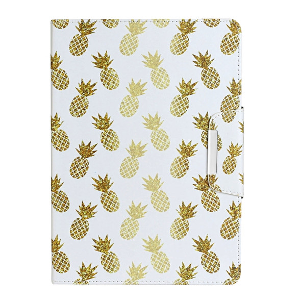 For iPad Pro 10.5 inch Painted Pattern Horizontal Flip Leather Case with Holder(Pineapple)