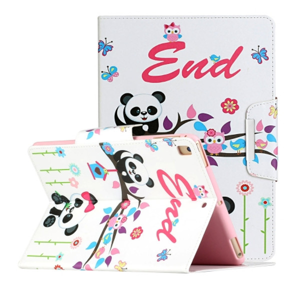 For iPad 5 Painted Pattern Horizontal Flip Leather Case with Holder(Panda)