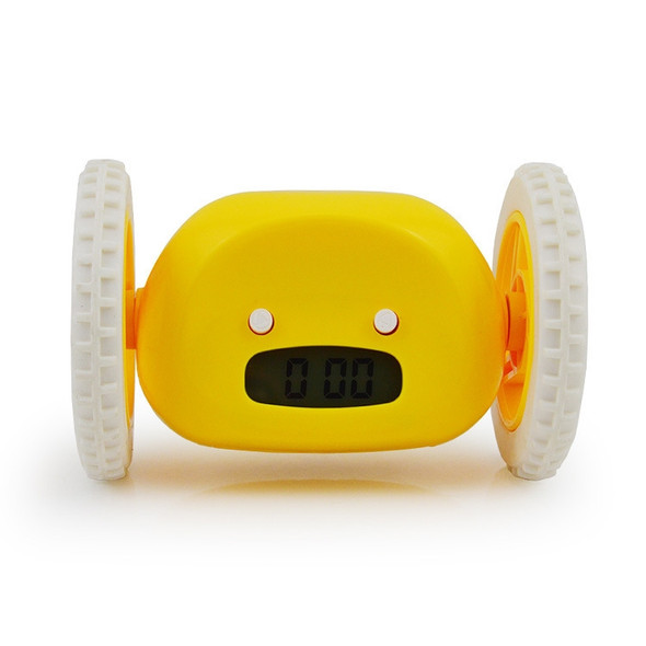 Magic Running Alarm Clock Creative Time Display Screen Alarm Clock(Yellow)