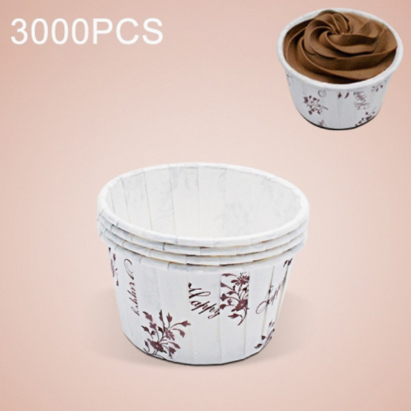 3000 PCS Flower Pattern Round Lamination Cake Cup Muffin Cases Chocolate Cupcake Liner Baking Cup, Size: 5 x 3.8  x 3cm (Purple)