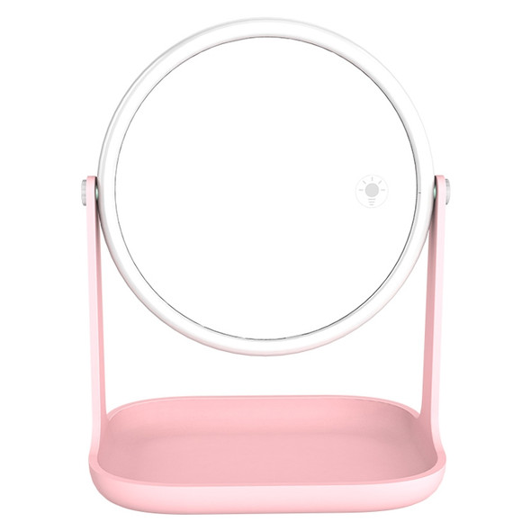 RK36 Multi-function Touch Switch Retractable Makeup Mirror Desk Lamp (Pink)