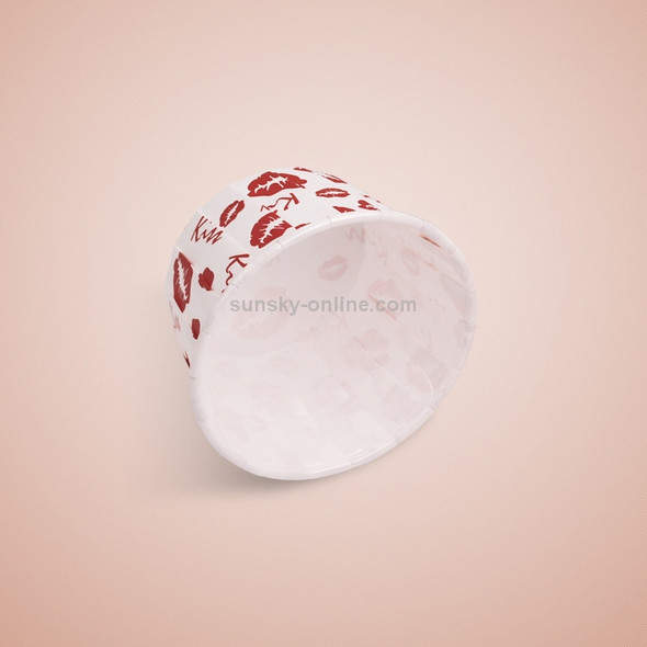3000 PCS Red Lips Pattern Round Lamination Cake Cup Muffin Cases Chocolate Cupcake Liner Baking Cup, Size: 5 x 3.8  x 3cm