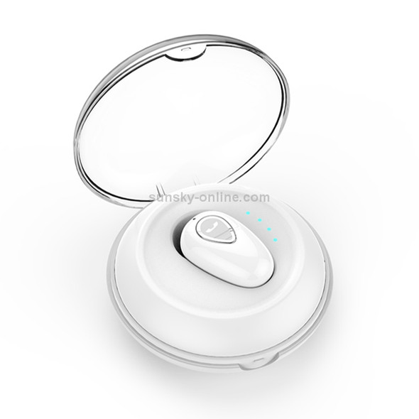 YX01 Sweatproof Bluetooth 4.1 Wireless Bluetooth Earphone with Charging Box, Support Memory Connection & HD Call(White)