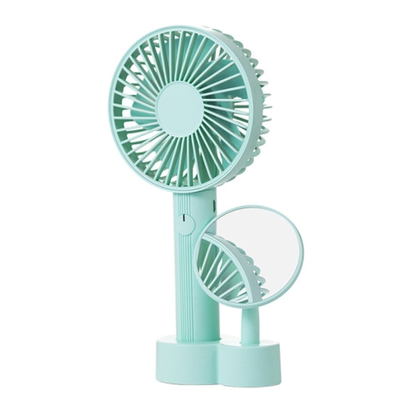 P8 Detachable Handheld Charging Fan with Makeup Mirror (Green)