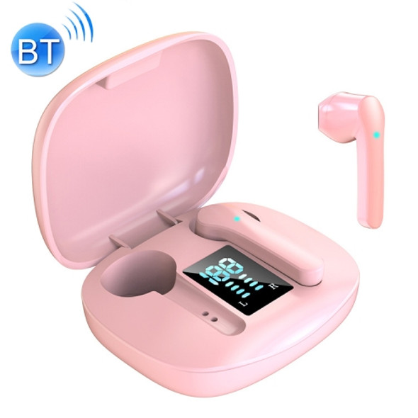 JS36 Bluetooth 5.0 TWS Semi-in-ear Stereo True Wireless Bluetooth Earphone (Pink)