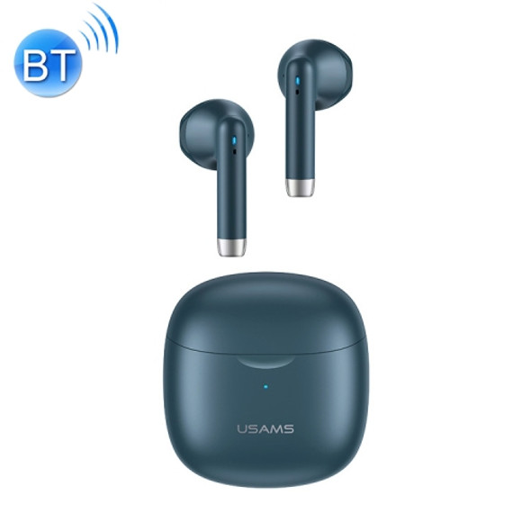 USAMS-IA04 Zero Sense Series Wireless Bluetooth 5.0 Mini TWS Earphone with Charging Box (Blue)