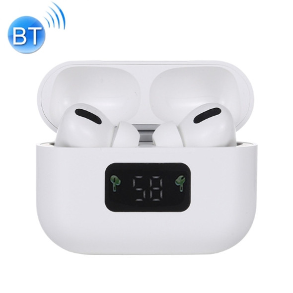 i58 TWS Bluetooth 5.0 Touch Wireless Bluetooth Earphone for IOS System Equipment, with Magnetic Attraction Charging Box & Smart Digital Display, Support Siri(White)