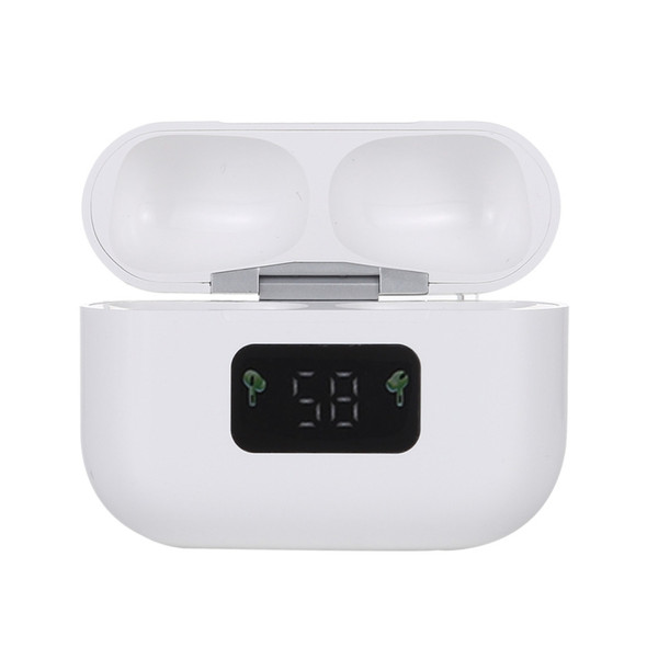 i58 TWS Bluetooth 5.0 Touch Wireless Bluetooth Earphone for IOS System Equipment, with Magnetic Attraction Charging Box & Smart Digital Display, Support Siri(White)