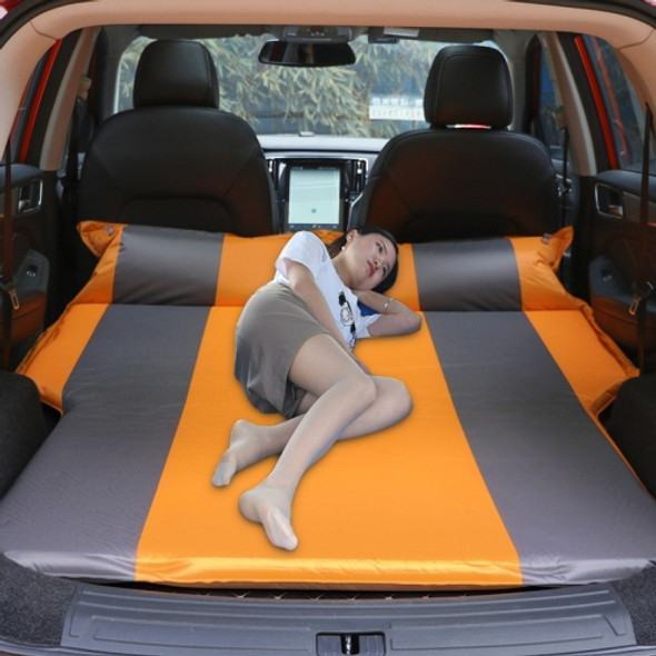 Universal Car Polyester Pongee Sleeping Mat Mattress Off-road SUV Trunk Travel Inflatable Mattress Air Bed, Size:195 x 130 x 109cm(Orange + Grey)