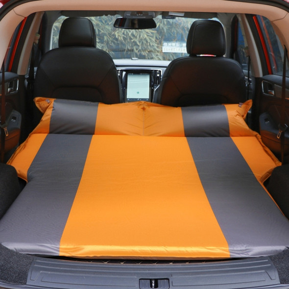 Universal Car Polyester Pongee Sleeping Mat Mattress Off-road SUV Trunk Travel Inflatable Mattress Air Bed, Size:195 x 130 x 109cm(Orange + Grey)