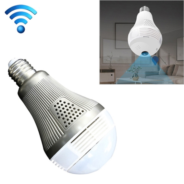 B3-L 3.0 Million Pixels White Light 360-degrees Panoramic Lighting Monitoring Dual-use WiFi Network HD Bulb Camera, Support Motion Detection & Two-way voice, Specification:Host+16G Card(White)
