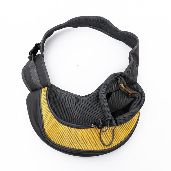 Dog and Cat Sling Carrier Hands Free Reversible Pet Papoose Bag, Size：Large(Yellow)