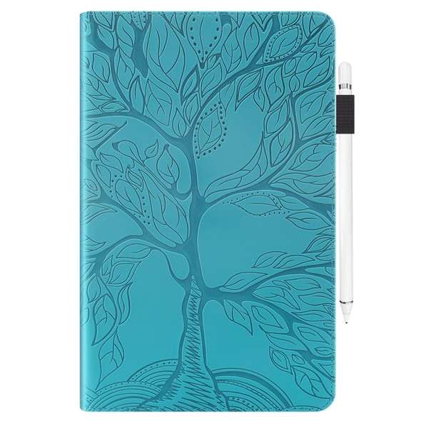 Life Tree Series Horizontal Flip Leather Case with Holder & Card Slots & Pen Slot & Sleep / Wake-up Function For iPad 9.7 (2018) / (2017)(Lake Blue)