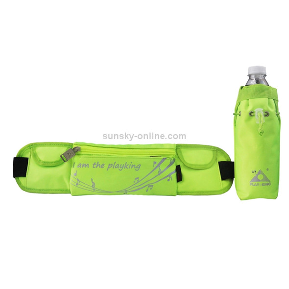 Playking 1358 Multi-functional Unisex Running Outdoor Sports Water Bottle Waist Bag(Green)