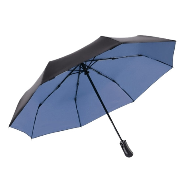 3-Folding Umbrella Automatic Auto Open Close Umbrella Ultraviolet-proof Waterproof All-weather Umbrella with Emergency Hammer Window Breaker(Blue)