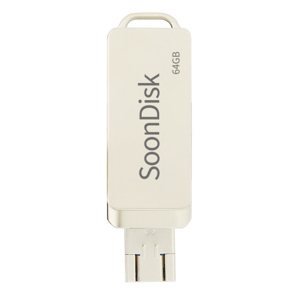 8GB USB 3.0 + 8 Pin + USB-C / Type-C Android iPhone Computer Dual-use Rotary U Disk(Silver)