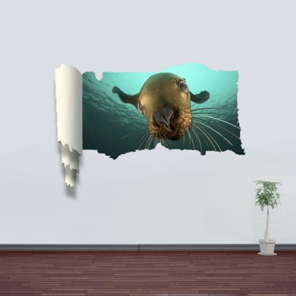 3D Underwater World Picture Scroll Removable Wall Art Sticker, Size: 66 x 98 x 0.3 cm