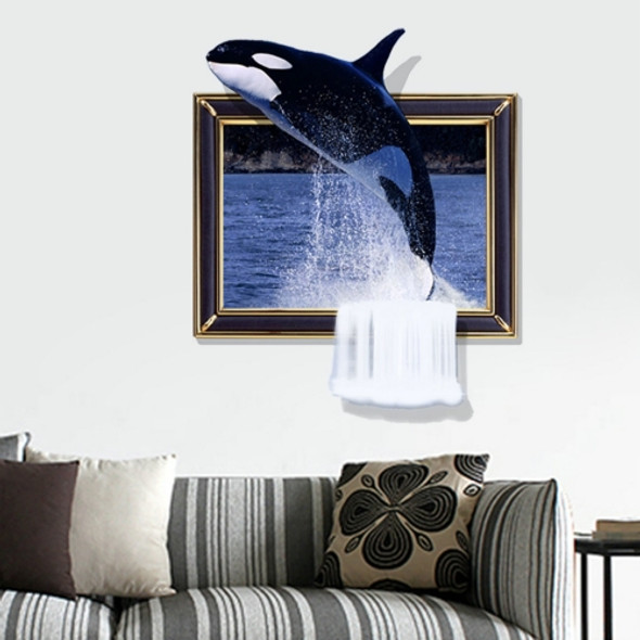 3D Whale Removable Wall Art Stickers, Size: 68.8 x 58 x 0.3 cm