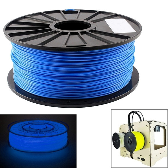 PLA 3.0 mm Luminous 3D Printer Filaments, about 345m(Blue)