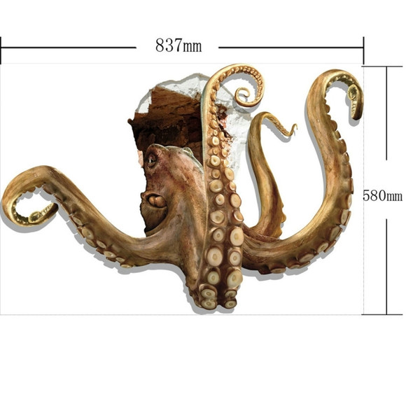 3D Octopus Removable Bathroom Art Stickers, Size: 83.7 x 58 x 0.3 cm