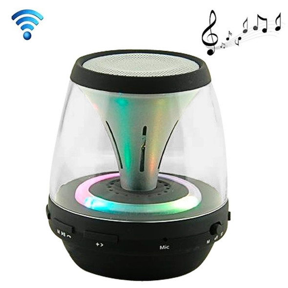 Fashionable Magic Lamp Mini Bluetooth v2.0 Speaker, Support TF Card / FM Radio(Black)