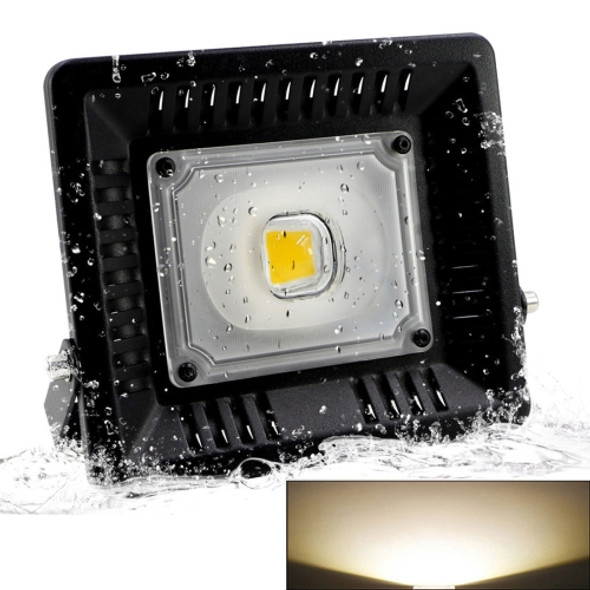 50W Waterproof LED Floodlight Lamp, Luminous Flux: > 4000LM, PF > 0.9, RA > 80, AC 90-140V(Warm White)