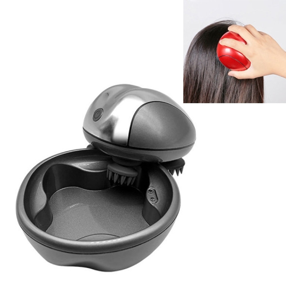 Multifunctional Kneading Vibration Waterproof Charging Scalp Head Massager (Grey)