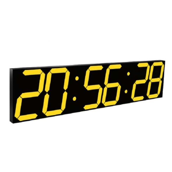 Multifunctional LED Wall Clock Creative Digital Clock US Plug, Style:Sealed Box Remote Control(Gold Font)