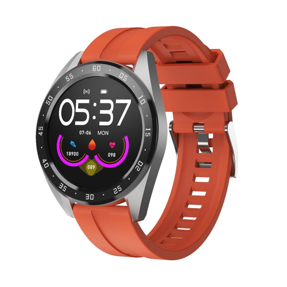 X10 1.3inch IPS Color Screen Smart Watch IP67 Waterproof,Silicone Watchband,Support Call Reminder /Heart Rate Monitoring/Blood Pressure Monitoring/Blood Oxygen Monitoring(Orange)