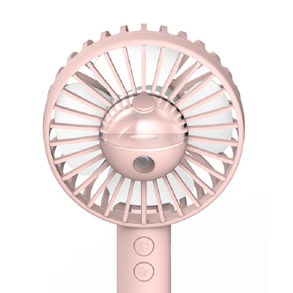 USB Charging Portable Handheld Spray Cooling Mute Fan Moisture Meter(Pink)