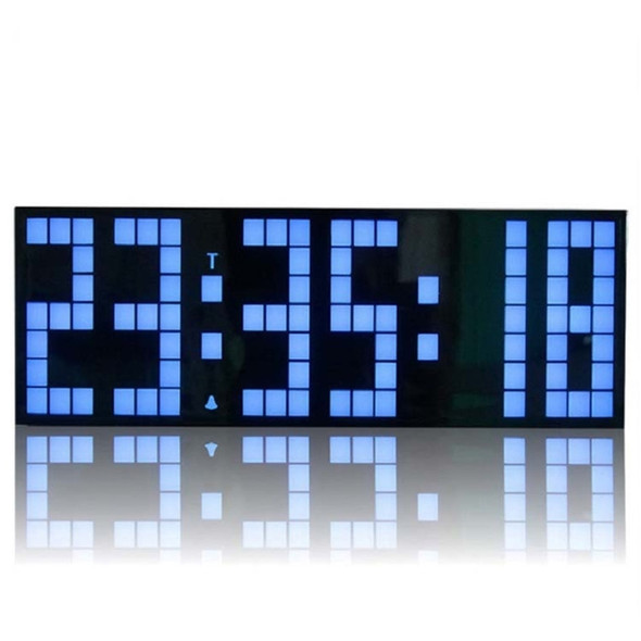 Digital Electronic Alarm Clock Creative LED Desk Clock US Plug, Style:6 Digits 7 Segments(Blue Light)