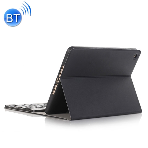 Bluetooth Keyboard + Frosted Texture Horizontal Flip Leather Case for iPad 9.7 (2018) & iPad 9.7 (2017) & iPad Air, with Holder(Black)