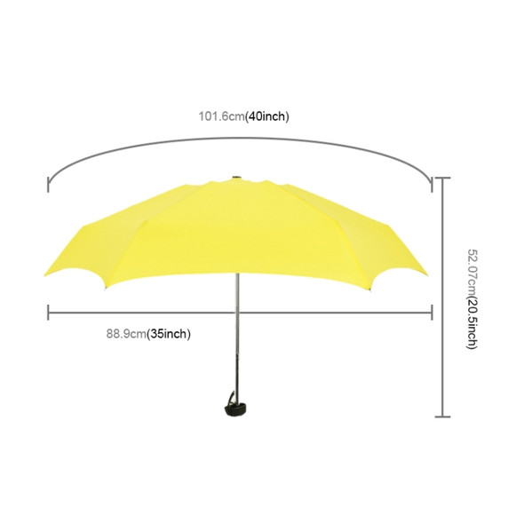 Mini Capsule Pocket Umbrella Windproof Foldable Travel Compact Umbrella(Yellow)