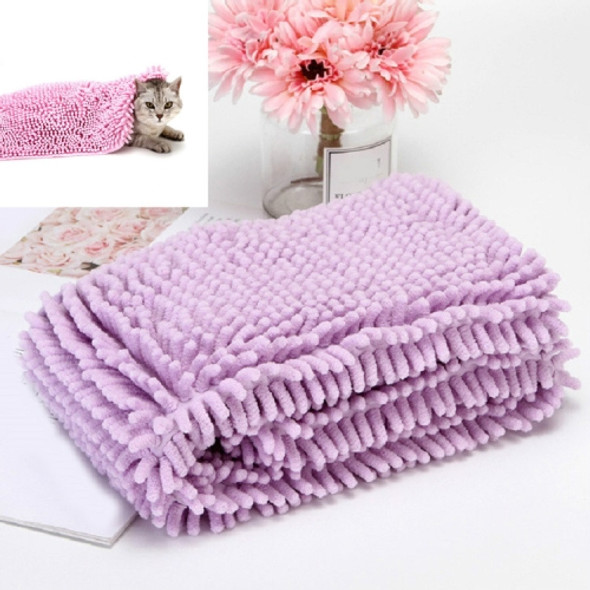 Pet Absorbent Towel Cat Dog Bath Towel, Size:Large 85×60cm(Purple)