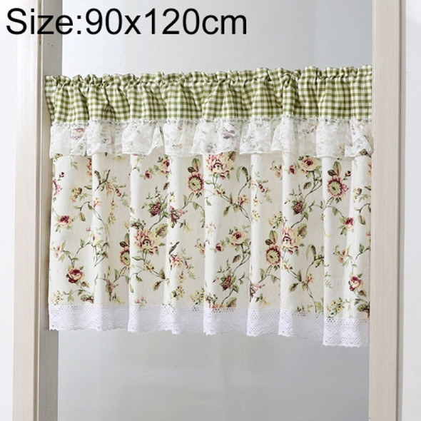 Modern Half Coffee Curtain Kitchen Dust-proof Curtain Door Curtains, Size:90cm x 120cm, Processing:Rod Pocket (Without Rod)(Green)