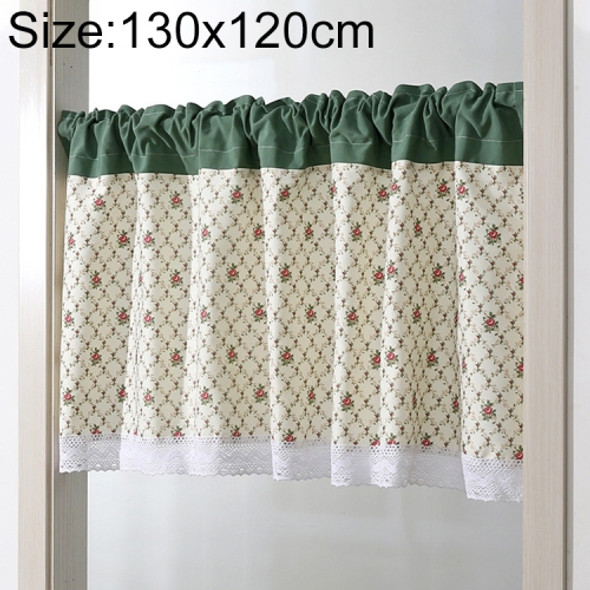 Modern Half Coffee Curtain Kitchen Dust-proof Curtain Door Curtains, Size:130cm x 120cm, Processing:Rod Pocket (Without Rod)(Dark Green)