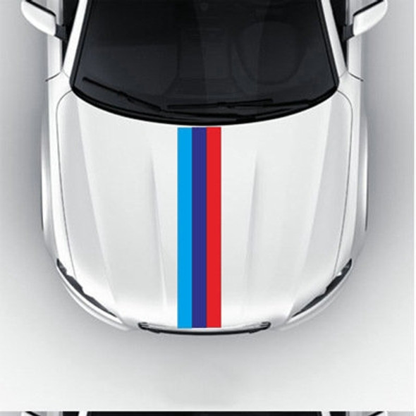 Flag Striped Car Hood Vinyl Sticker Body Decal(Tricolor)