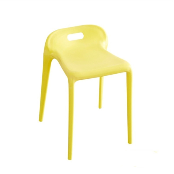 Dining Room Furniture Minimalist Modern Dining Chair Plastic Stool Leisure Living Room Stools(Yellow)