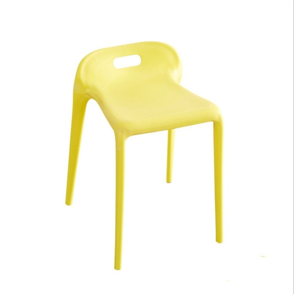 Dining Room Furniture Minimalist Modern Dining Chair Plastic Stool Leisure Living Room Stools(Yellow)