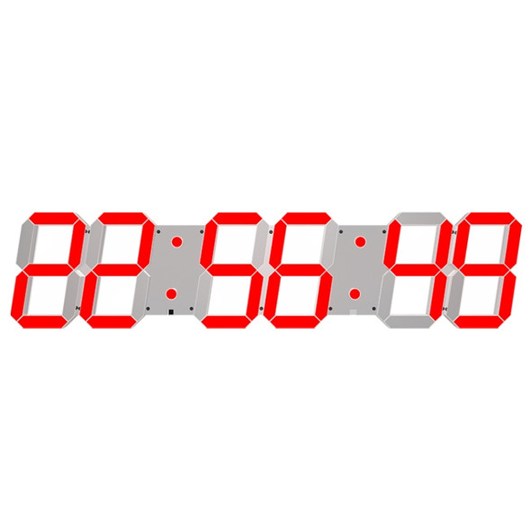 Creative LED Digital Wall Clock Multi-function WIFI Clock, Style:6 Bit Hollow WIFI(Red)