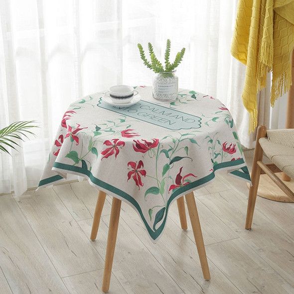 Greenery Linen Tablecloth Restaurant Bar Household Tablecloth, Size:140x200cm(Leafy)