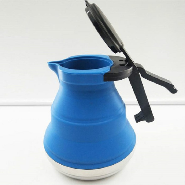 Kitchen Foldable Silicone Water Coffee Teapot(Blue)